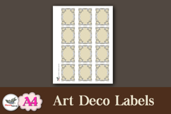 Elegant Art Deco Labels Printable Kit A4 Product Image 3