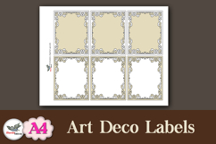 Art Deco Blank Labels Printable Kit A4 Product Image 3