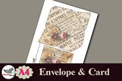 Vintage Floral Envelope and Card Printable A4 Kit Product Image 3