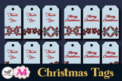 Merry Christmas Gift Tags Printable Set A4 Product Image 3