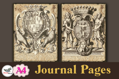 Vintage Heraldry Journal Pages A4 Printable Vol 2 Product Image 3