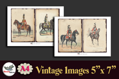 Antique French Military Journal Pages A4 Printable Product Image 4
