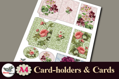 Vintage Floral Card Holders &amp; Cards Printable A4 Set Product Image 3