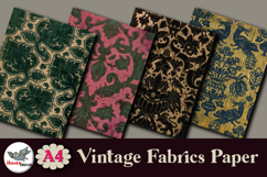 Vintage Damask Fabric Papers Pack 12 A4 JPG Product Image 3