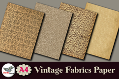 Vintage Fabric Digital Papers A4 Printable Set Product Image 3