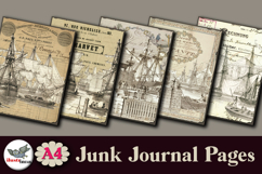 Vintage London Docks Junk Journal Pages Kit A4 Product Image 3
