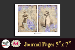 Vintage Fashion Ladies Lilac A4 Junk Journal Kit 5x7 pages Product Image 3