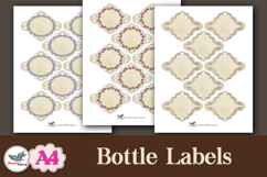Vintage Floral Bottle Labels Printable Kit Product Image 3