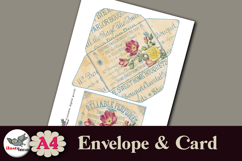 Vintage Floral Envelope and Card Printable A4 Kit Product Image 3