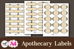 Vintage Apothecary Labels A4 Printable Set Product Image 3