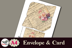Vintage Floral Envelope and Card Printable Kit A4 Product Image 3