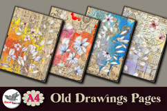 Vintage Floral Drawing Papers A4 Set Product Image 3
