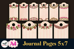 Floral Journal Tags 2 Sizes A4 Printable Set Product Image 3