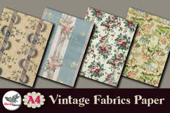Vintage Floral Fabric Papers Pack 12 A4 JPG Product Image 3