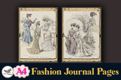 Vintage Fashion Journal Pages A4 Printable Set Product Image 3