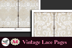Antique Lace Junk Journal Pages Kit A4 Printable Product Image 3