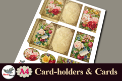 Vintage Floral Card Holders &amp; Cards Printable A4 Product Image 3