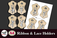 Vintage Fashion Ribbon &amp; Lace Holders Printable A4 Product Image 4
