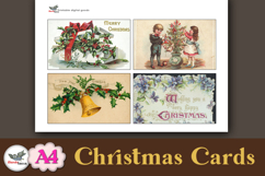 Victorian Christmas Cards Printable Kit A4 Product Image 3