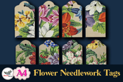 Vintage Floral Needlework Tags A4 Printable Set Product Image 3