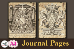 Vintage Heraldry Journal Pages A4 Printable Vol 2 Product Image 4