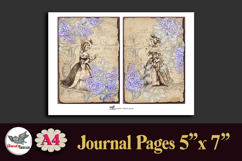 Vintage Fashion Ladies Lilac A4 Junk Journal Kit 5x7 pages Product Image 4
