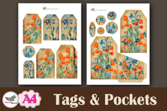 Vintage Wildflower Tags &amp; Pockets Junk Journal Kit Product Image 4