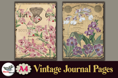 Vintage Botanical Journal Pages A4 Printable Set Product Image 4