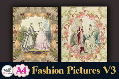 Vintage Fashion Junk Journal Pages A4 Volume 3 Product Image 4