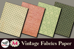 Vintage Fabric Digital Papers A4 Printable Set Product Image 4