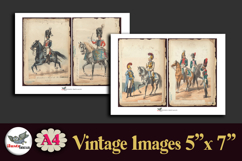 Antique French Military Journal Pages A4 Printable Product Image 5