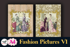 Vintage Fashion Junk Journal Pages A4 Printable Set Product Image 4