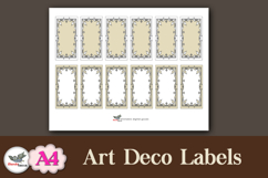 Art Deco Blank Labels Printable Kit A4 Product Image 4