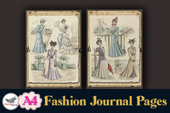 Vintage Fashion Journal Pages A4 Printable Set Product Image 4