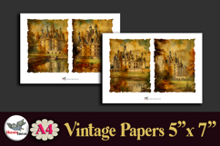 Vintage French Chateaux Papers Printable Kit A4 Product Image 4