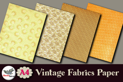Vintage Fabric Digital Papers A4 Printable Set Product Image 5