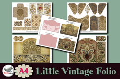 Little Brown Folio Junk Journal Kit A4 Printable Product Image 5
