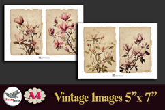 Vintage Magnolia Floral 5x7 Journal Pages Kit A4 Product Image 5
