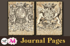 Vintage Heraldry Journal Pages A4 Printable Set Product Image 5