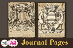 Vintage Heraldry Journal Pages A4 Printable Vol 2 Product Image 5
