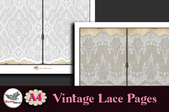Antique Lace Junk Journal Pages Kit A4 Printable Product Image 5