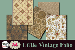 Little Brown Folio Junk Journal Kit A4 Printable Product Image 6