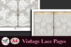 Antique Lace Junk Journal Pages Kit A4 Printable Product Image 6