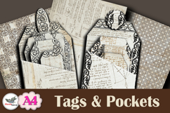 Leonardo Da Vinci Tags &amp; Pockets Junk Journal Kit A4 Product Image 2