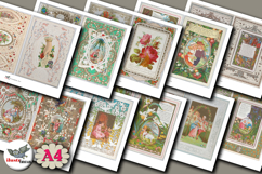 Vintage Valentine Cards Bundle 46 Printable 5x7 Cards Product Image 4