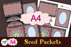 Pink Vintage Seed Packet Printable Template A4 Product Image 1