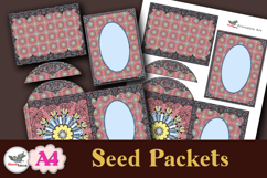 Pink Vintage Seed Packet Printable Template A4 Product Image 2