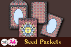 Pink Vintage Seed Packet Printable Template A4 Product Image 3