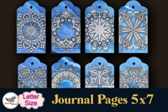 Blue &amp; Silver Christmas Tags Letter Printable Set Product Image 3