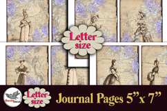 Vintage Fashion Ladies Lilac 5x7 Journal Kit Letter Product Image 1